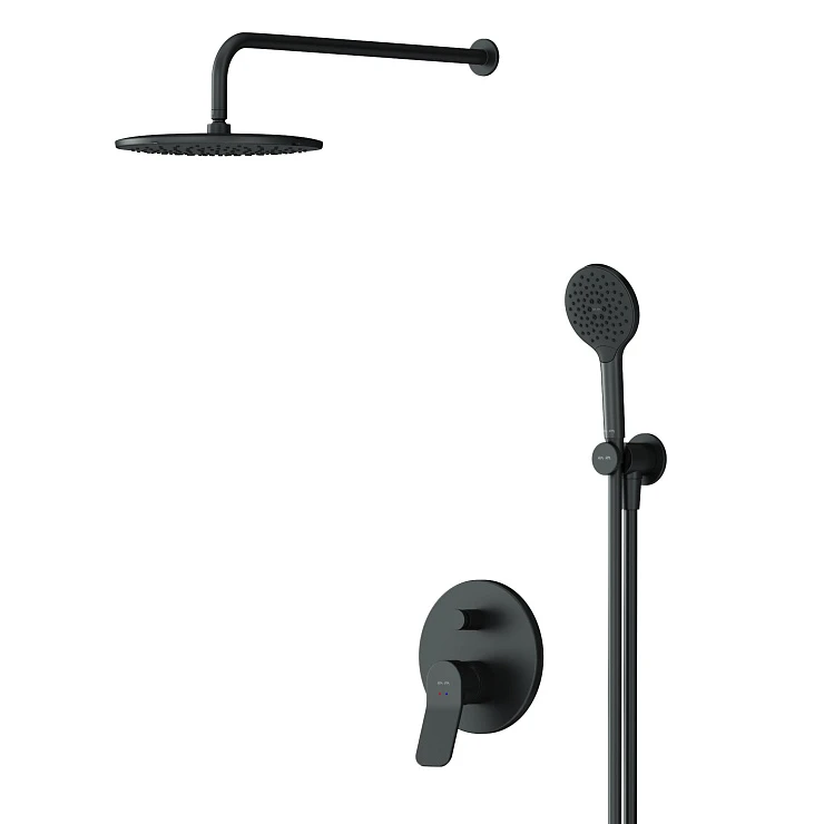 Душевой комплект AM.PM X-Joy FB85A1RH22 с внутренней частью, черный