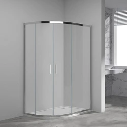 Душевой уголок Vincea Garda 120х90см VSJ-1G129CL профиль хром, стекло прозрачное