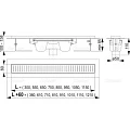 Душевой лоток AlcaPlast APZ1001 300 с опорами, хром