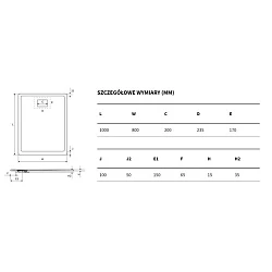 Душевой поддон Excellent Lavano 80x100см BREX.1103.100.080.CAN бежевый