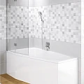 Шторка на ванну Riho Novik Delta Z500 90x150см G003040120 профиль хром, стекло прозрачное