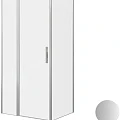 Душевой уголок Allen Brau Priority 100x90см 3.31029.BA+3.31044.BA профиль серебро, стекло прозрачное