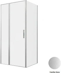 Душевой уголок Allen Brau Priority 100x90см 3.31029.BA+3.31044.BA профиль серебро, стекло прозрачное