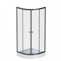 Душевой уголок AM.PM X-Joy 80x80см W88E-205-080BT профиль матовый черный, стекла прозрачные