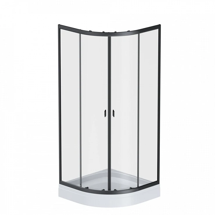 Душевой уголок AM.PM X-Joy 80x80см W88E-205-080BT профиль матовый черный, стекла прозрачные