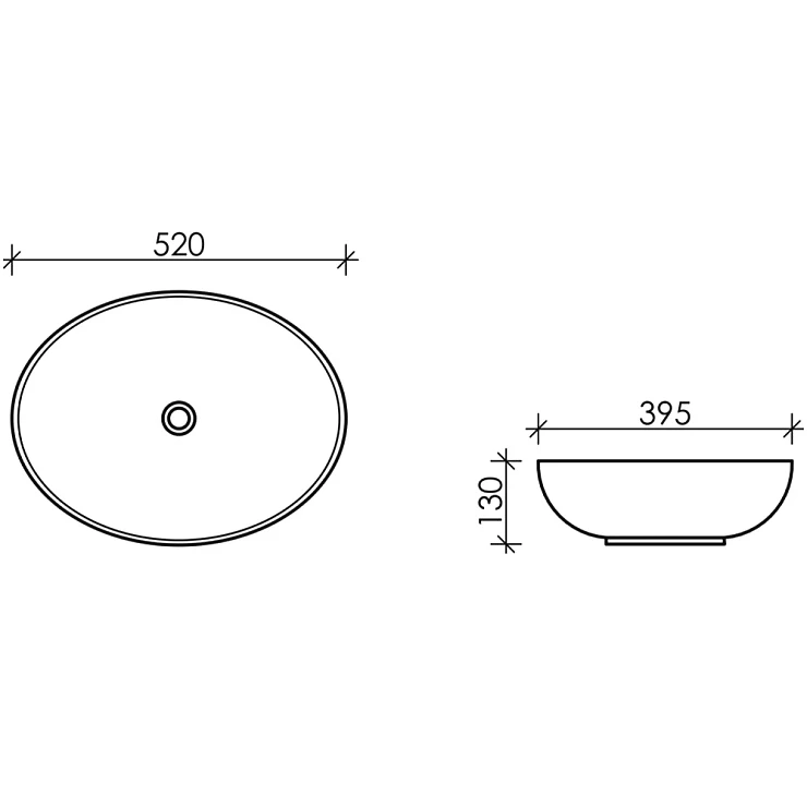 Раковина накладная Ceramica Nova Element CN6017MB черная матовая