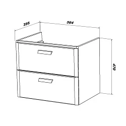Тумба под раковину SanStar Gretta 60 327.1-1.5.1. белая