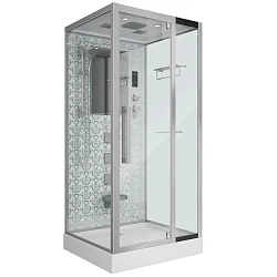 Душевая кабина Niagara Luxe 100x90см NGL-7714W профиль серебро