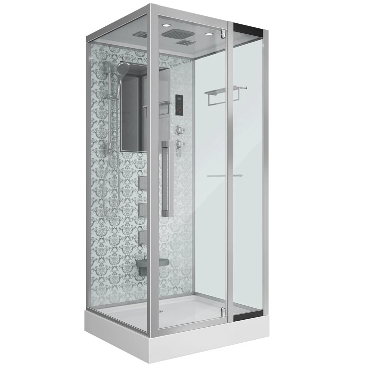 Душевая кабина Niagara Luxe 100x90см NGL-7714W профиль серебро