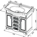 Тумба с раковиной Aquanet Луис 80 213107 белая