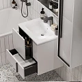 Тумба с раковиной Aquaton Ривьера 60 белая