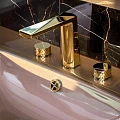 Смеситель для раковины Boheme Venturo 150-G-DIAMOND золото