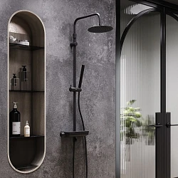 Душевая стойка Damixa Scandinavian Pure 936760300 черная матовая