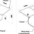 Тумба с раковиной Style Line Даллас 100 левая, белый глянец