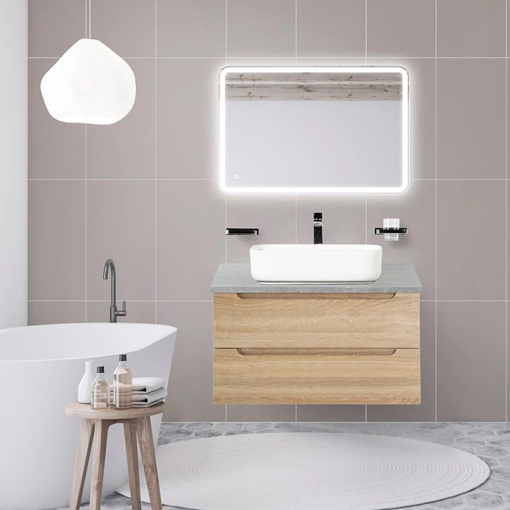 Зеркало BelBagno 90 SPC-MAR-900-600-LED-TCH с подсветкой