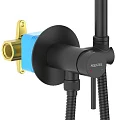 Гигиенический душ Aquatek Европа AQ1021MB со смесителем, с внутренней частью, матовый черный