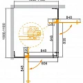 Душевой уголок Cezares Slider 110x110см SLIDER-A-2-100/110-C-NERO профиль черный, стекло прозрачное