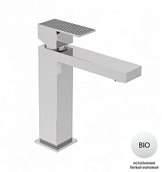 Смеситель для раковины Cezares Prizma PRIZMA-LSM1-BIO-W0 белый матовый