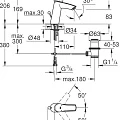 Смеситель для раковины Grohe Eurosmart 23322001 хром