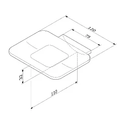 Мыльница AM.PM Inspire 2.0 A50A34222 черная/стекло матовое