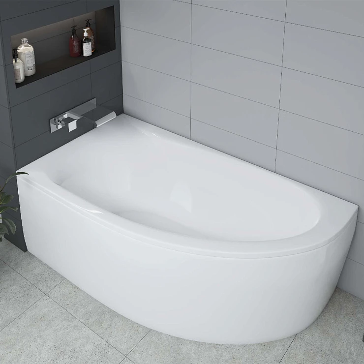 Экран Аquatek Eco-friendly Дива 150см левый, белый