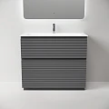 Тумба под раковину Sancos Folk Floor 100 FL100FGS напольная, Grey soft