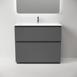 Тумба под раковину Sancos Folk Floor 100 FL100FGS напольная, Grey soft