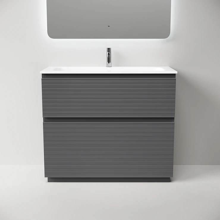 Тумба под раковину Sancos Folk Floor 100 FL100FGS напольная, Grey soft