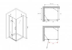 Душевой уголок ABBER Zart 110x70см AG08110-S71 профиль хром, стекло прозрачное