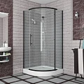Душевой уголок Bravat Blackline 90x90см BS090.1110A профиль черный, стекло прозрачное