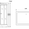 Душевая кабина Niagara Luxe 120х82см NGL-7713W L профиль серебро