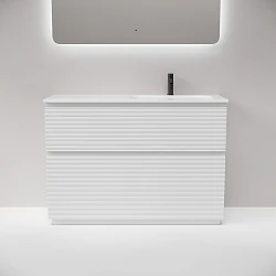 Тумба с раковиной Sancos Folk Floor 120 правая, напольная, Bianco