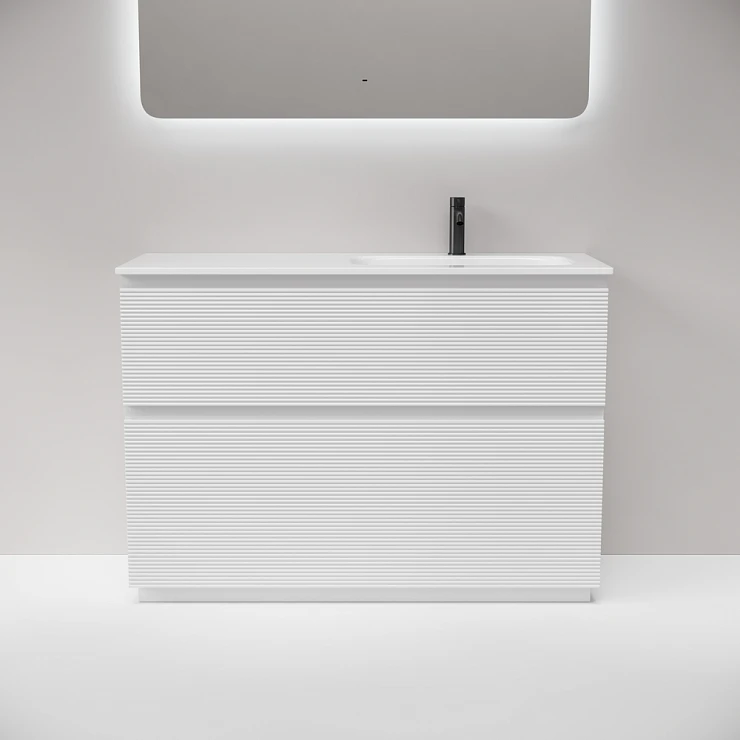 Тумба с раковиной Sancos Folk Floor 120 правая, напольная, Bianco