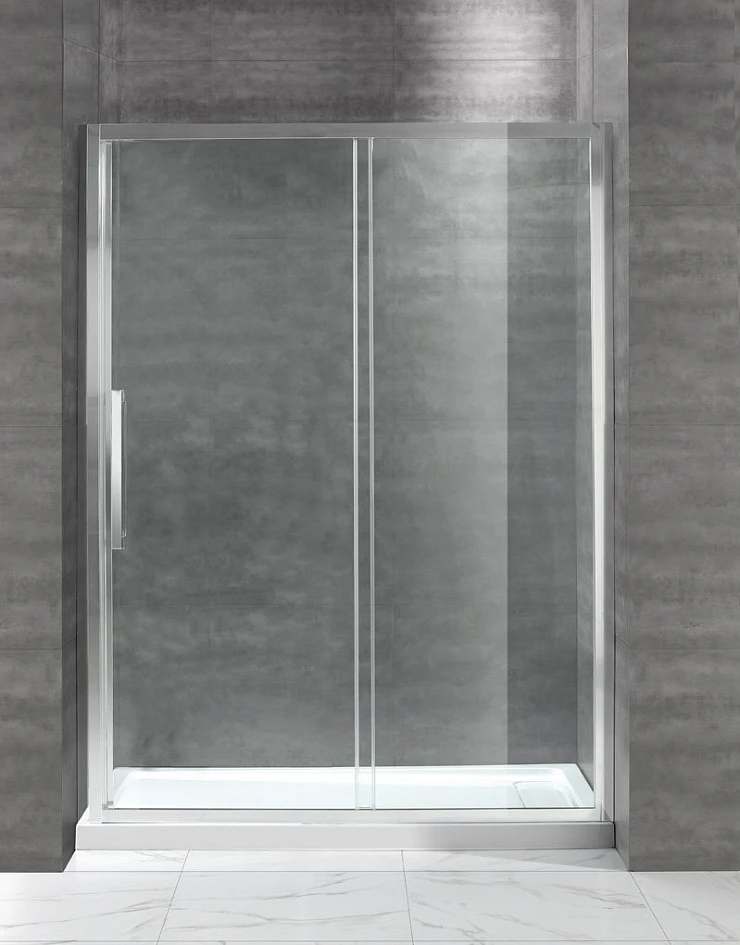 Душевая дверь в нишу Cezares 150см LUX-SOFT-W-BF-1-150-C-Cr-IV профиль хром, стекло прозрачное