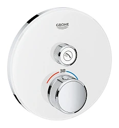 Термостатический смеситель Grohe Grohtherm SmartControl 29150LS0 для душа, хром / белый