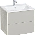 Тумба с раковиной Aquaton Сохо 60 слэйт / галька серая
