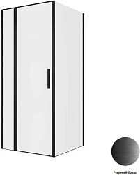 Душевой уголок Allen Brau Priority 90x90 3.31027.BBA+3.31045.BBA профиль черный, стекло прозрачное