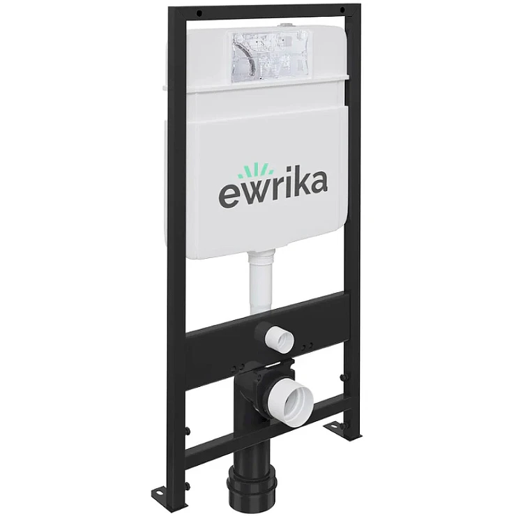Комплект инсталляции Ewrika + кнопка хром 0050 и унитаз Comforty 105 3в1