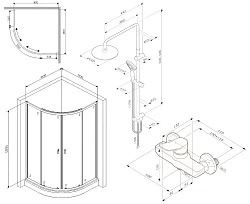 Душевой уголок AM.PM X-Joy 90x90 WK88СI профиль черный, стекло прозрачное