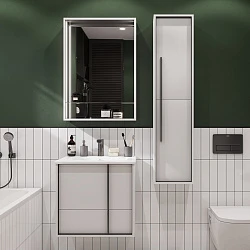 Тумба под раковину Aquaton Ривьера 60 1A238801RVX20 белая матовая