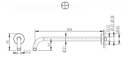 Кронштейн Bravat Built-in D313C-1-RUS хром
