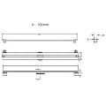 Душевой лоток Berges Super Slim 70 090053 хром матовый