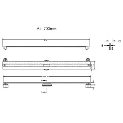 Душевой лоток Berges Super Slim 70 090053 хром матовый