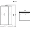 Душевая кабина Niagara Luxe 120х90см NG-7772QM профиль серебро