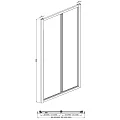 Душевая дверь в нишу Bravat Blackline 100x200см BD100.4121B профиль черный, стекло прозрачное