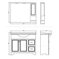 Тумба с раковиной Comforty Севилья 100 00003132627CF слоновая кость