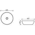 Раковина накладная Ceramica Nova Element CN5024 белая глянцевая