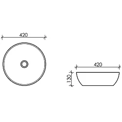 Раковина накладная Ceramica Nova Element CN5024 белая глянцевая