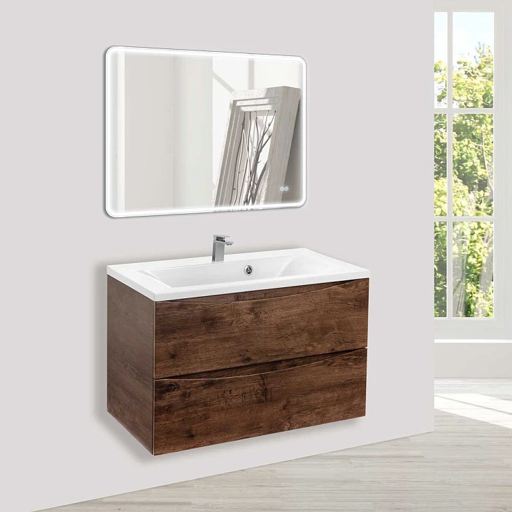 Тумба под раковину Vincea Mia 75 VMC-2MA750RW темный дуб