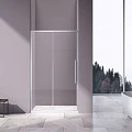 Душевая дверь в нишу Vincea Slim-N 130 см, VDS-4SN130CL профиль хром, стекло прозрачное
